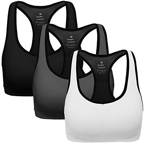 ANGOOL Sujetador Deportivo Almohadillas Extraíbles Yoga Run Bra para Mujer