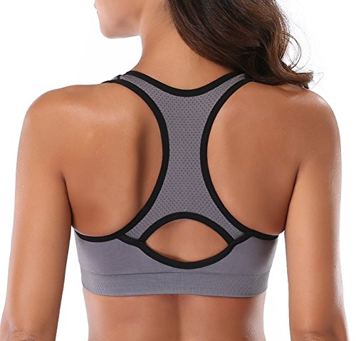 ANGOOL Sujetador Deportivo Almohadillas Extraíbles Yoga Run Bra para Mujer