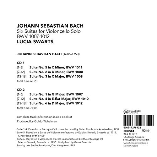 Bach: Six Suites for Violoncello Solo, BWV 1007-1012