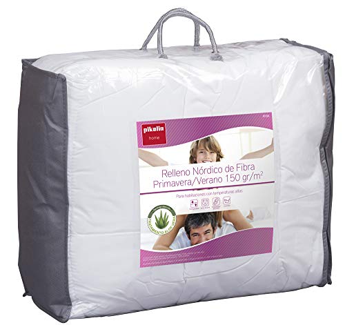 Pikolin Home - Edredón/Relleno nórdico hipoalergénico de fibra Aloe Vera, primavera-verano, 150gr/m², 180x220cm-Cama 100/105 (Todas las medidas)