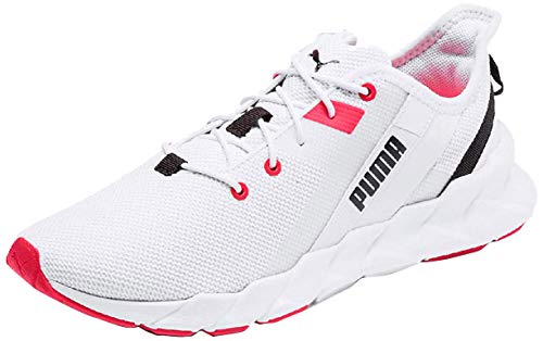 PUMA Weave XT Wn's, Zapatillas Deportivas para Interior para Mujer, White Pink Alert, 40.5 EU