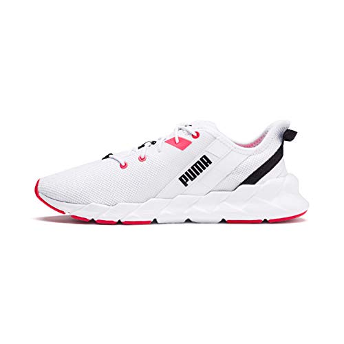 PUMA Weave XT Wn's, Zapatillas Deportivas para Interior para Mujer, White Pink Alert, 40.5 EU