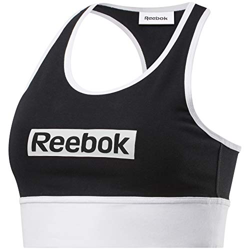 Reebok Te Linear Logo Bralette Sujetador Deportivo, Mujer, Negro, L