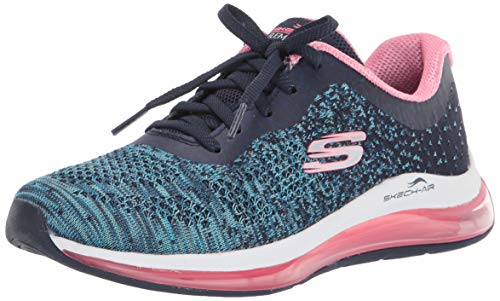 Skechers Skech-Air Element 2.0-Dance T, Zapatillas para Mujer, Azul (Navy & Blue Knit Mesh/Hot Pink Trim Nvhp), 39 EU