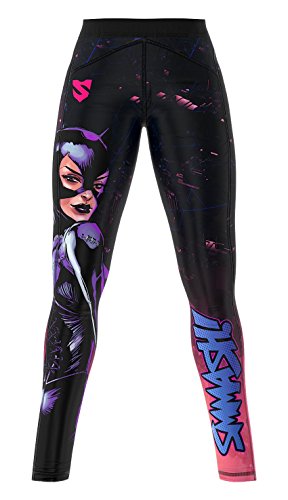 SMMASH Space Cat Deportivos Leggins Largos Mujer, Mallas Deporte Mujer, Yoga, Fitness, Crossfit, Correr, Material Transpirable y Antibacteriano, (XL)