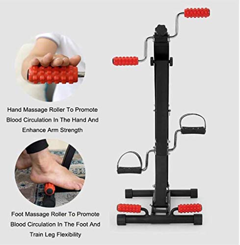 TIEHH Portátil Brazo/Pierna/Pie Peddler Bicicleta estática Resistencia Ajustable de Seis velocidades Máquina de Fisioterapia Rodillo de Masaje para Entrenamiento de rehabilitación para Ancianos