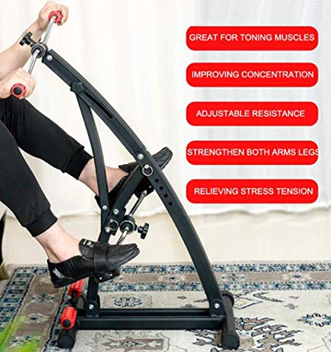 TIEHH Portátil Brazo/Pierna/Pie Peddler Bicicleta estática Resistencia Ajustable de Seis velocidades Máquina de Fisioterapia Rodillo de Masaje para Entrenamiento de rehabilitación para Ancianos